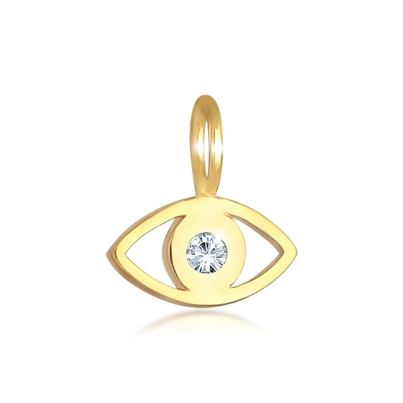 Elli "Anhänger Evil Eye | Kristall (Weiß)< Symbol-schmuck|Anhänger & Charms