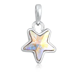 Elli "Anhänger Stern | Kristall ( Weiß )< Symbol-schmuck|Anhänger & Charms