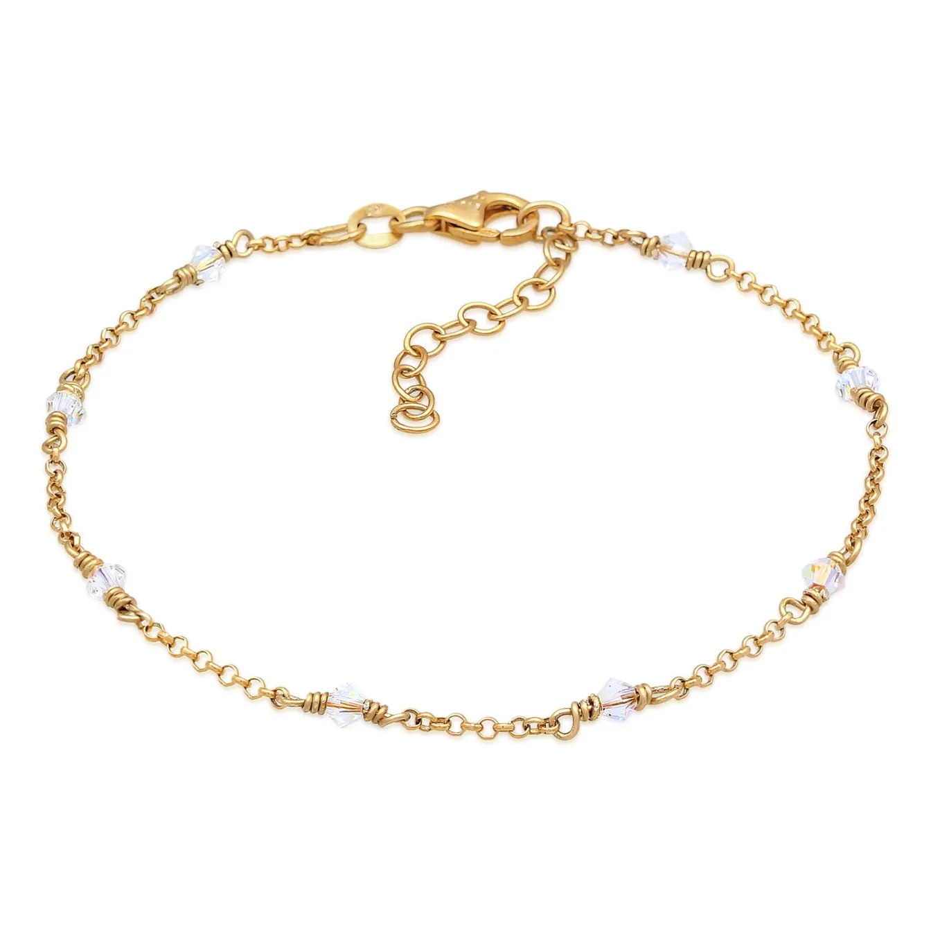 Elli "Armband | Kristall ( Weiß )< Armbänder|Vergoldet