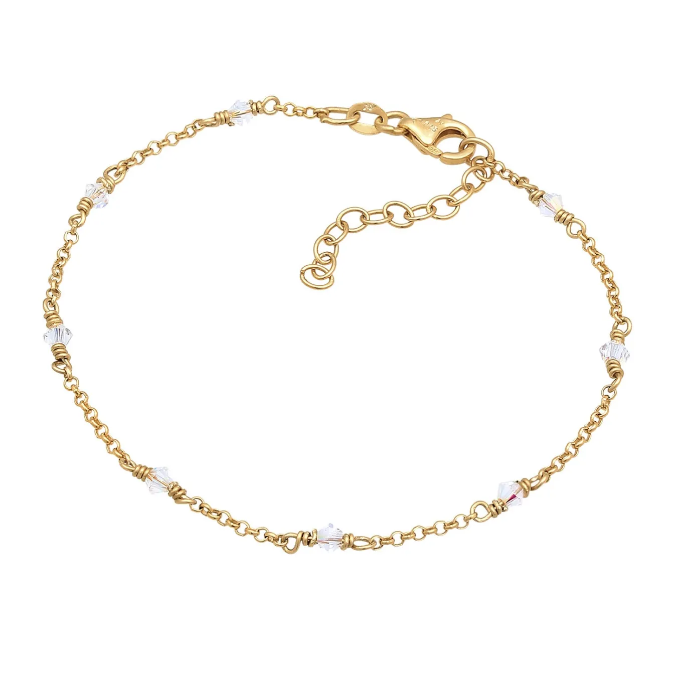 Elli "Armband | Kristall ( Weiß )< Armbänder|Vergoldet