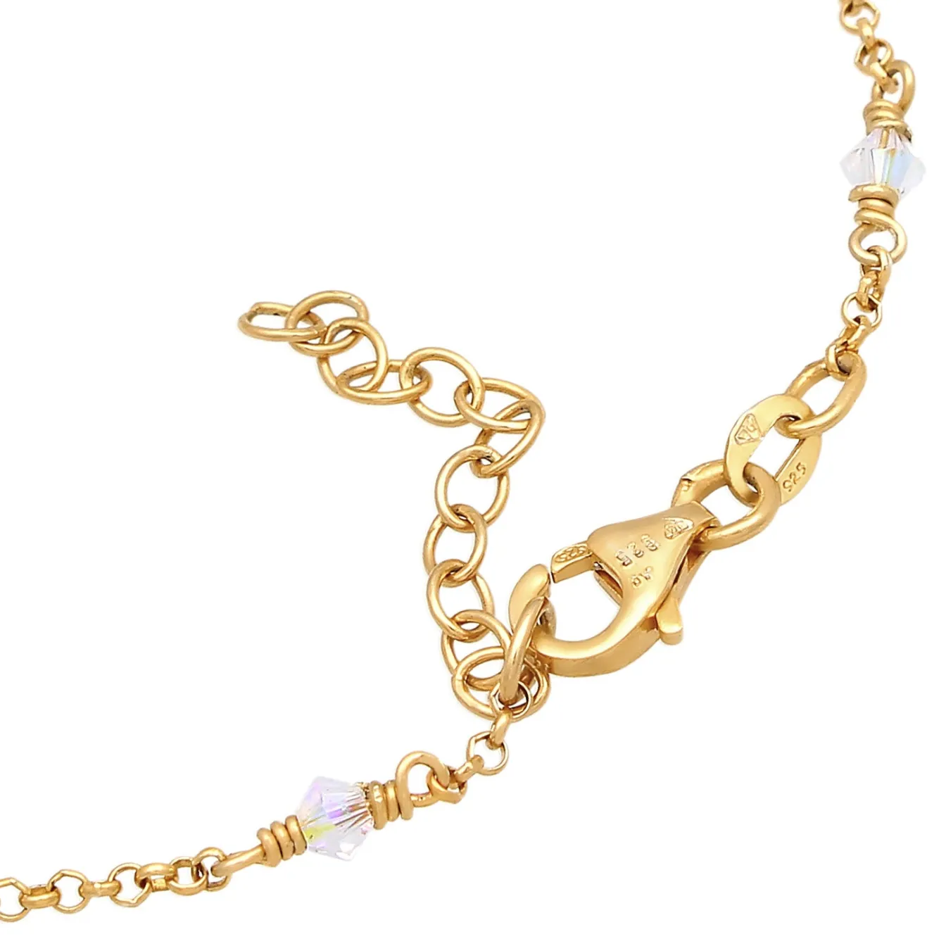 Elli "Armband | Kristall ( Weiß )< Armbänder|Vergoldet