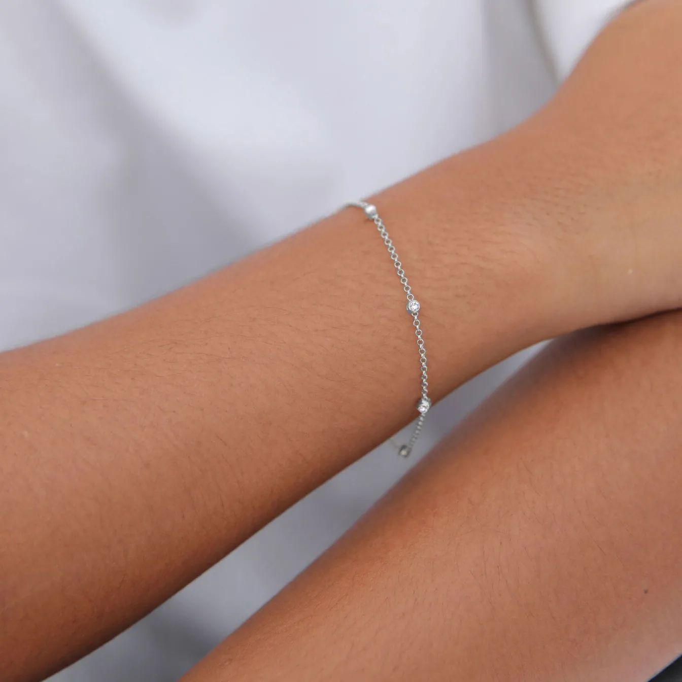 Elli "Armband | Kristall (Weiß)< Armbänder|Silber
