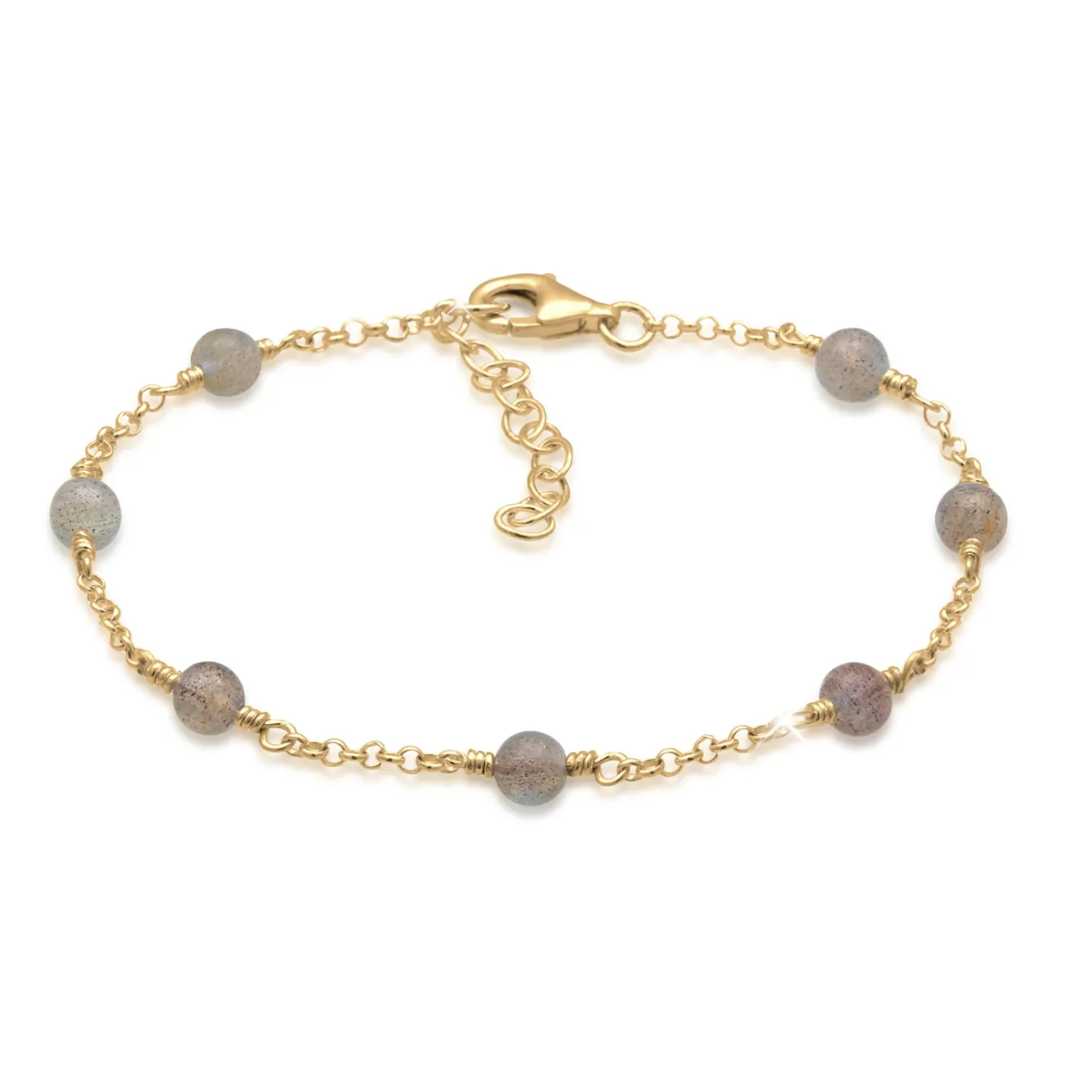 Elli "Armband | Labradorit ( Grau )< Armbänder|Vergoldet