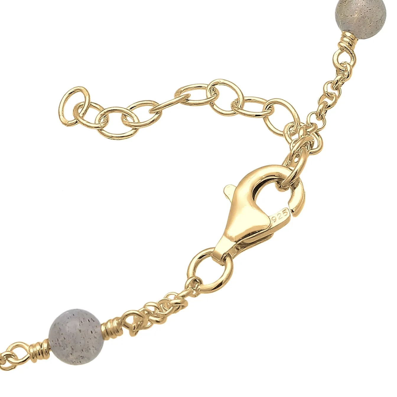 Elli "Armband | Labradorit ( Grau )< Armbänder|Vergoldet