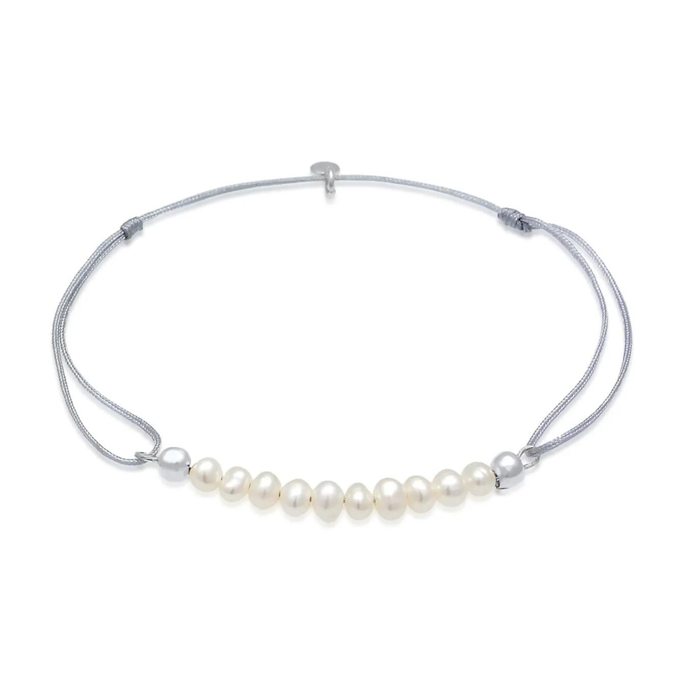 Elli "Armband | Süßwasserperle< Silber|Perlen