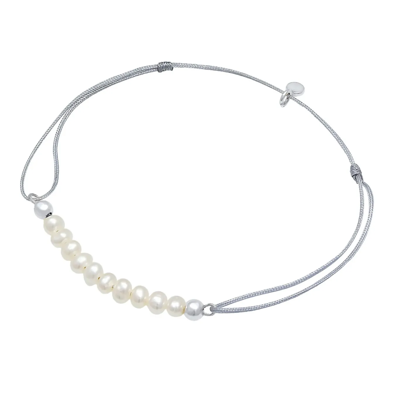 Elli "Armband | Süßwasserperle< Silber|Perlen