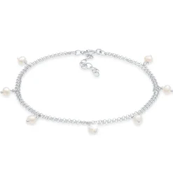 Elli "Armband | Süßwasserperle< Silber|Perlen