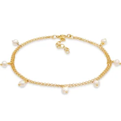 Elli "Armband | Süßwasserperle< Silber|Perlen