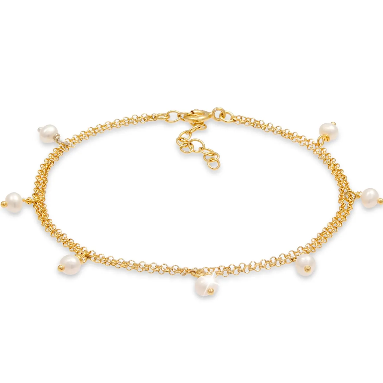 Elli "Armband | Süßwasserperle< Silber|Perlen