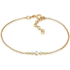 Elli "Armband | Zirkonia ( Weiß )< Armbänder|Vergoldet