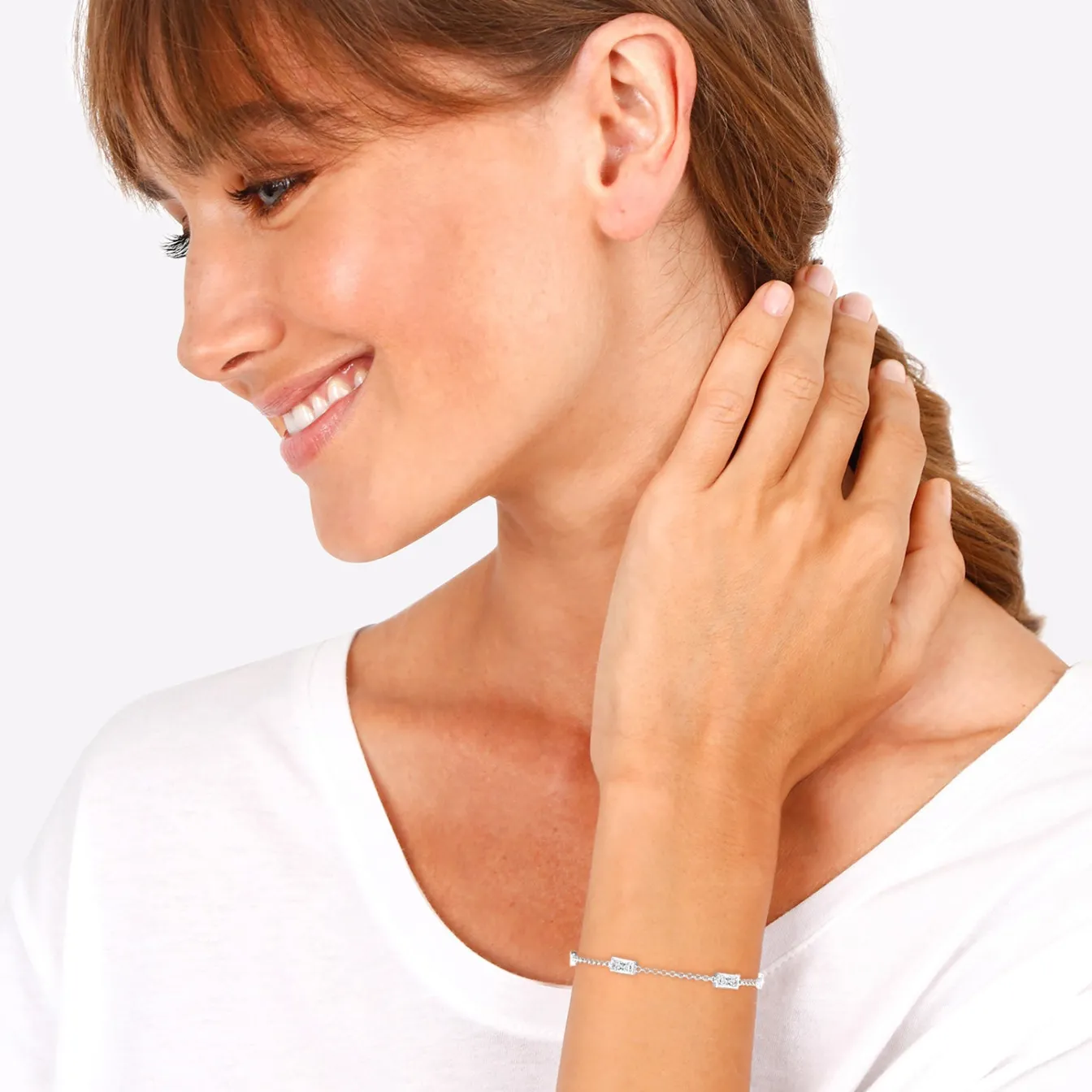 Elli "Armband | Zirkonia ( Weiß )< Letzte Chance|Armbänder