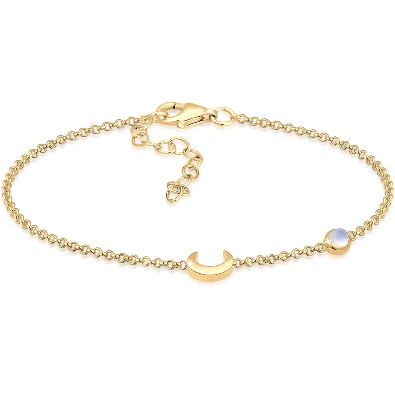Elli "Armband Astro | Mondstein ( Weiß )< Roségold|Symbol-schmuck