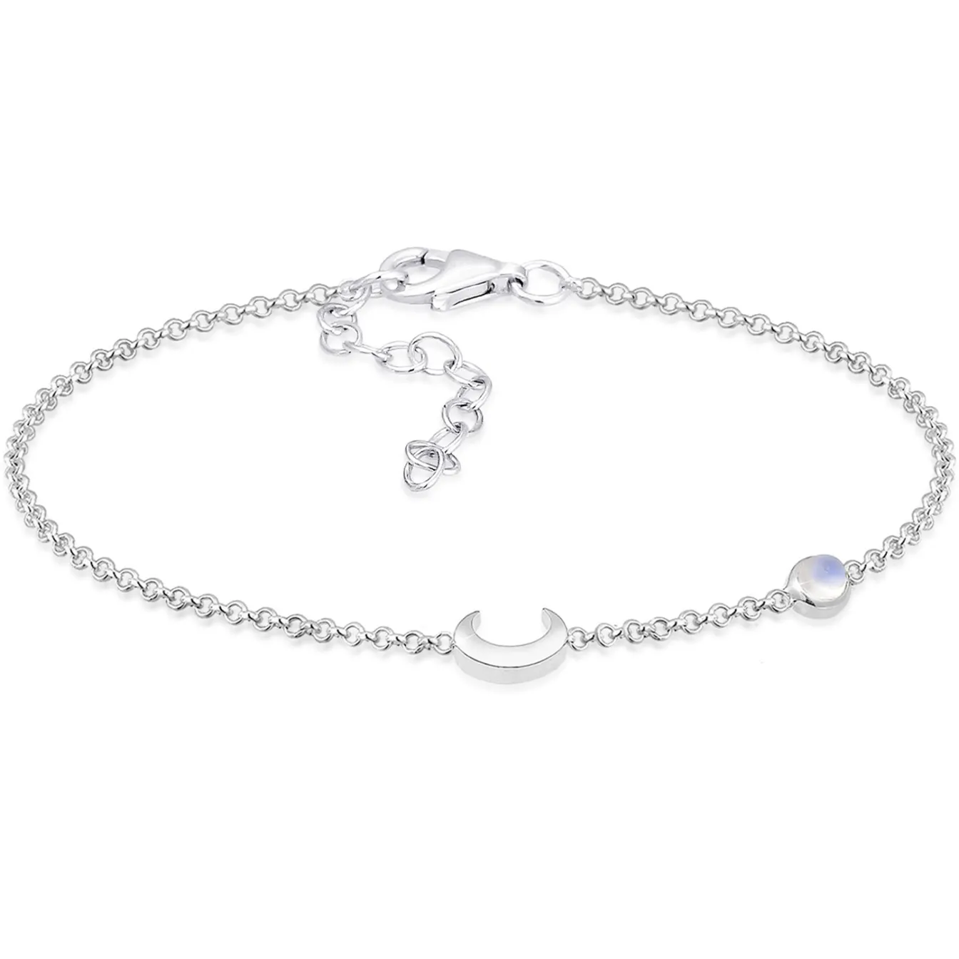 Elli "Armband Astro | Mondstein ( Weiß )< Roségold|Symbol-schmuck