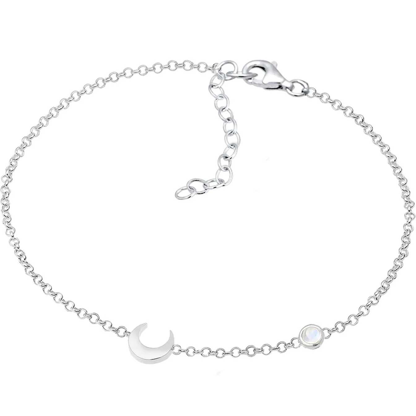 Elli "Armband Astro | Mondstein ( Weiß )< Roségold|Symbol-schmuck