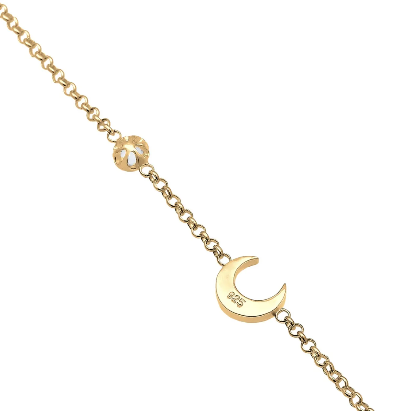 Elli "Armband Astro | Mondstein ( Weiß )< Roségold|Symbol-schmuck