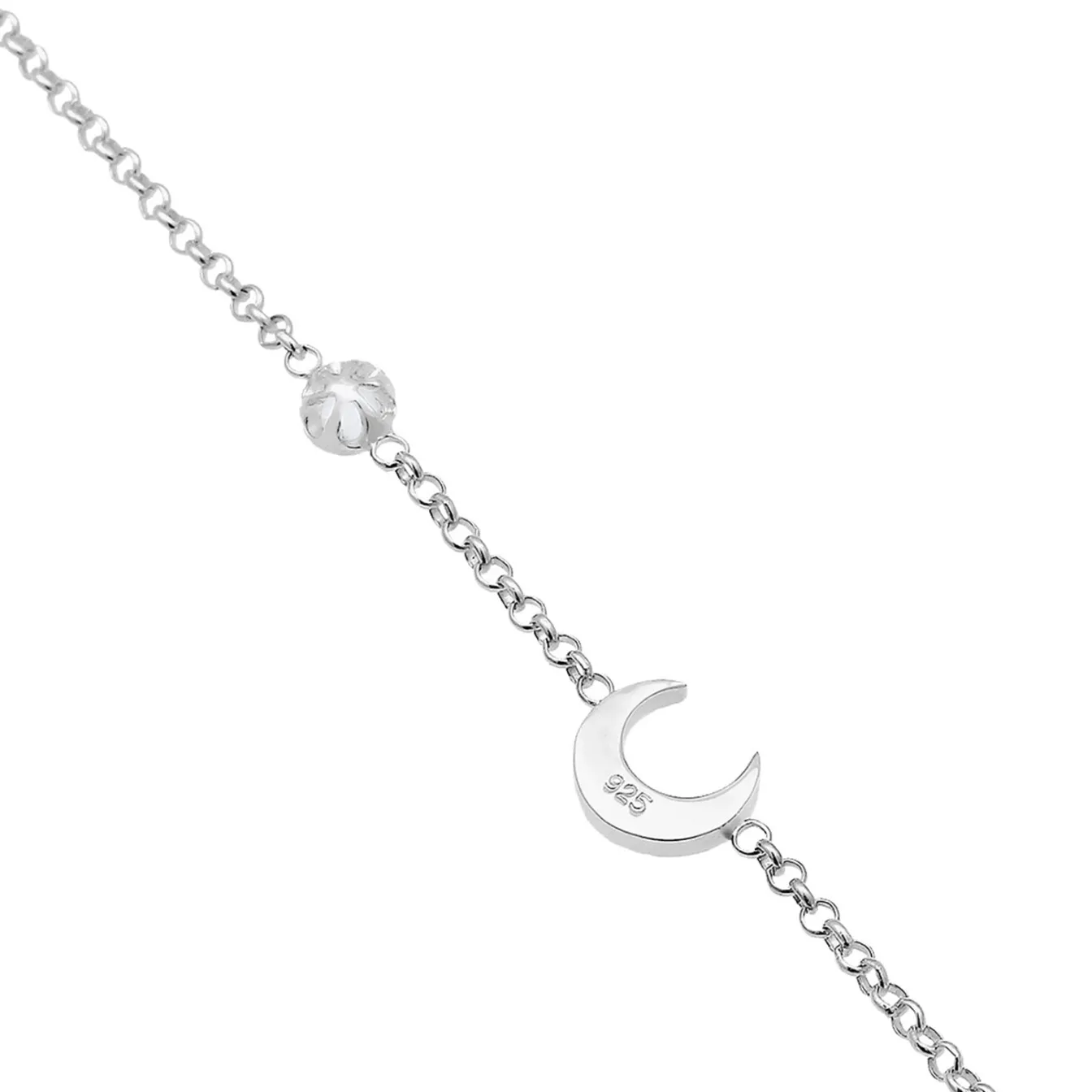 Elli "Armband Astro | Mondstein ( Weiß )< Roségold|Symbol-schmuck
