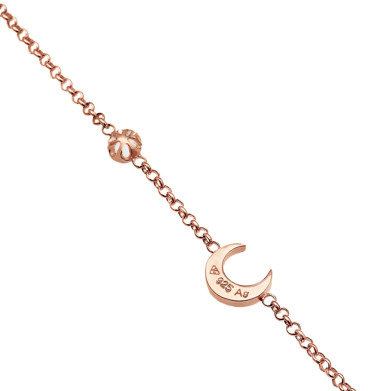 Elli "Armband Astro | Mondstein ( Weiß )< Roségold|Symbol-schmuck