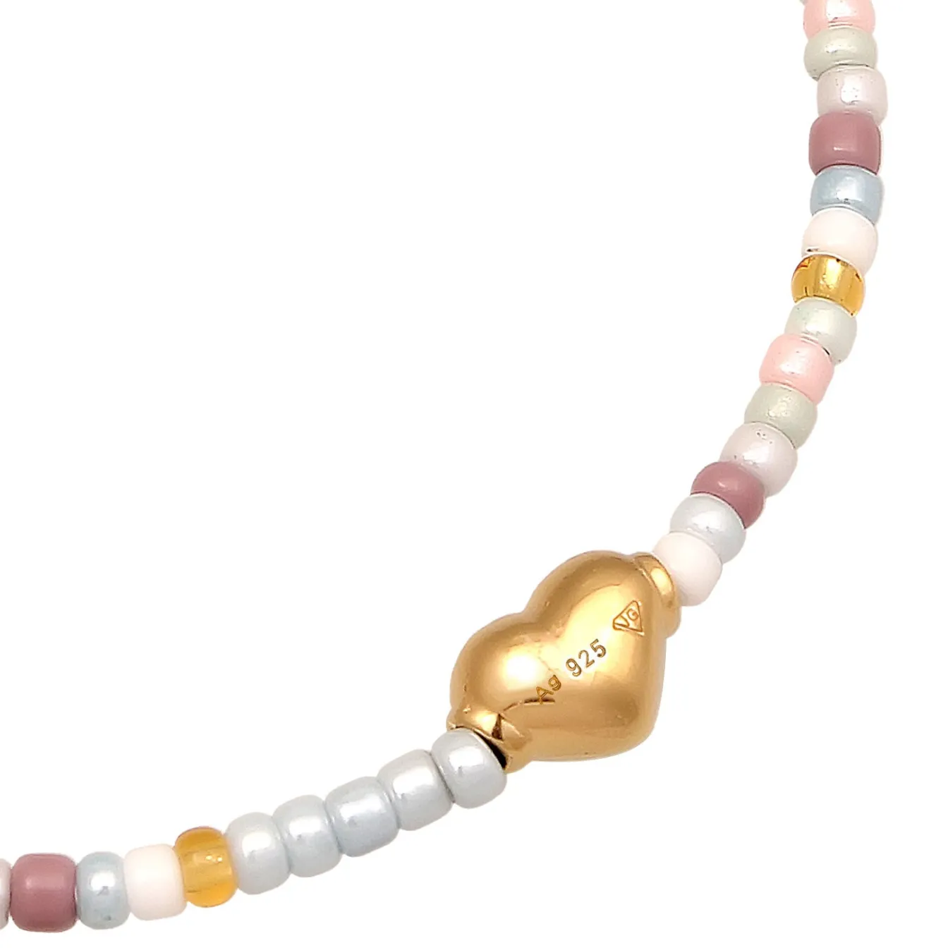 Elli "Armband Beads Herz | Glasperlen<Kinder Symbol-schmuck|Herz-schmuck