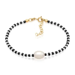 Elli "Armband Beads Schwarz-Weiß | Süßwasserzuchtperle< Letzte Chance|Perlen