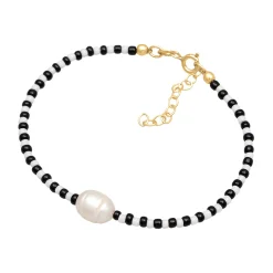Elli "Armband Beads Schwarz-Weiß | Süßwasserzuchtperle< Letzte Chance|Perlen
