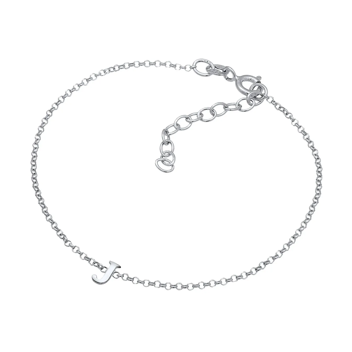 Elli "Armband Buchstabe J | 925er Sterling< Personalisierter Schmuck|Armbänder