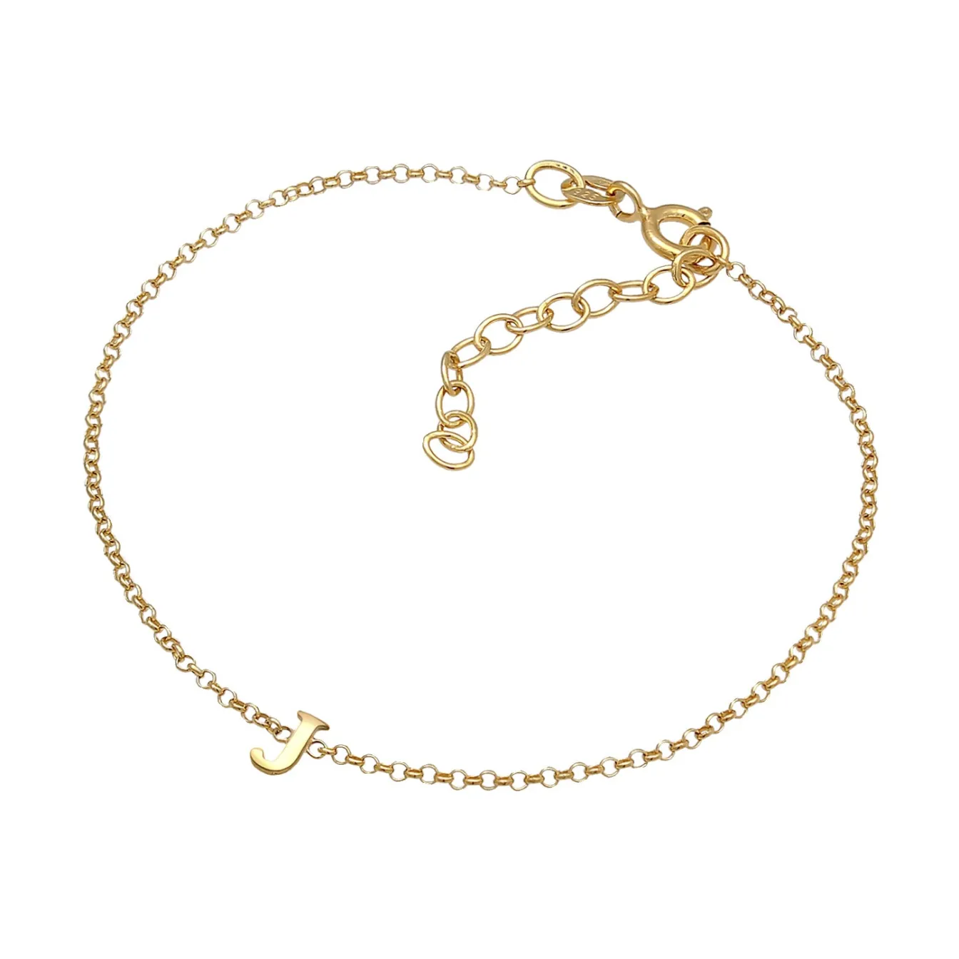 Elli "Armband Buchstabe J | 925er Sterling< Personalisierter Schmuck|Armbänder