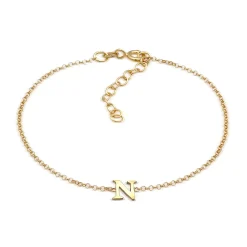 Elli "Armband Buchstabe N< Personalisierter Schmuck|Armbänder