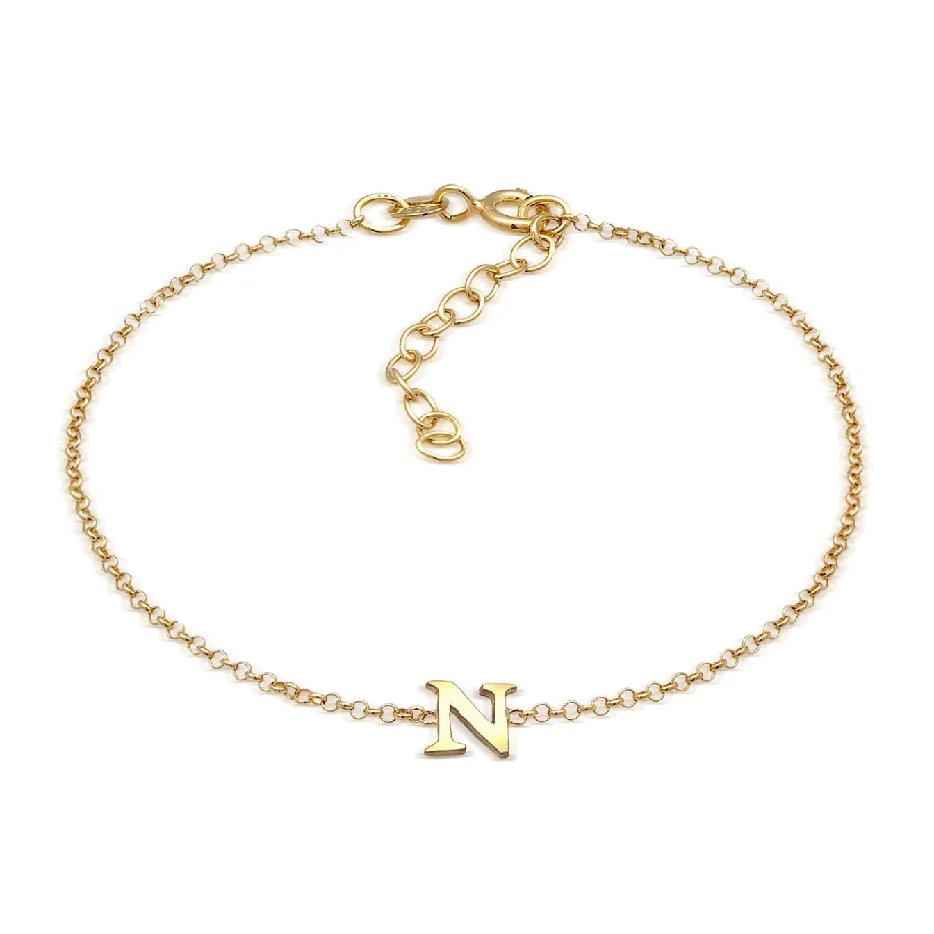 Elli "Armband Buchstabe N< Personalisierter Schmuck|Armbänder