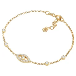 Elli "Armband Evil Eye | Zirkonia ( Weiß )< Symbol-schmuck|Armbänder