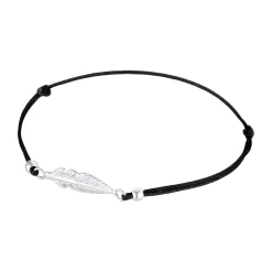 Elli "Armband Feder Symbol | Nylon< Armbänder|Silber