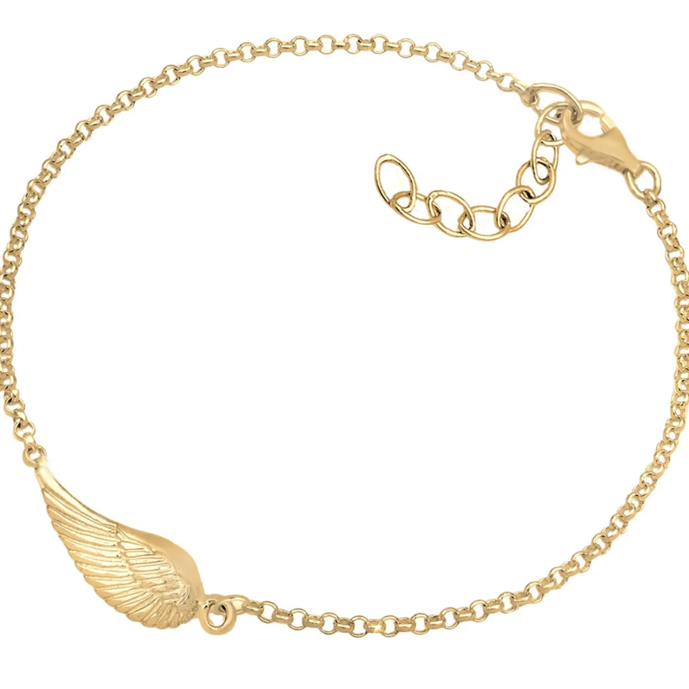 Elli "Armband Flügel< Armbänder|Vergoldet