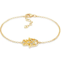 Elli "Armband Hamsa Hand | Kristall (Weiß)< Symbol-schmuck|Armbänder