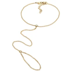 Elli "Armband Handchain | Kristall (Weiß)< Roségold|Armbänder