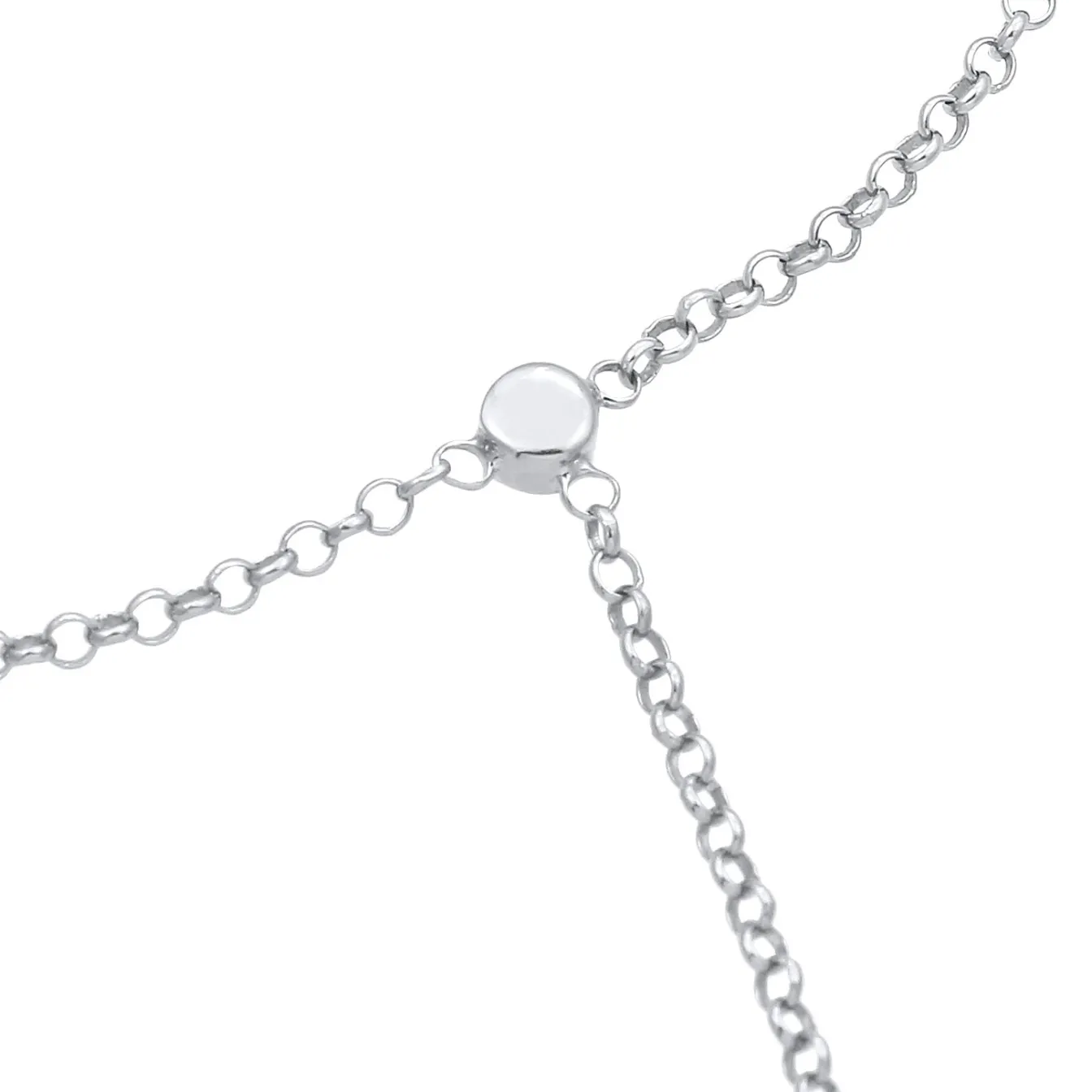 Elli "Armband Handchain | Kristall (Weiß)< Roségold|Armbänder
