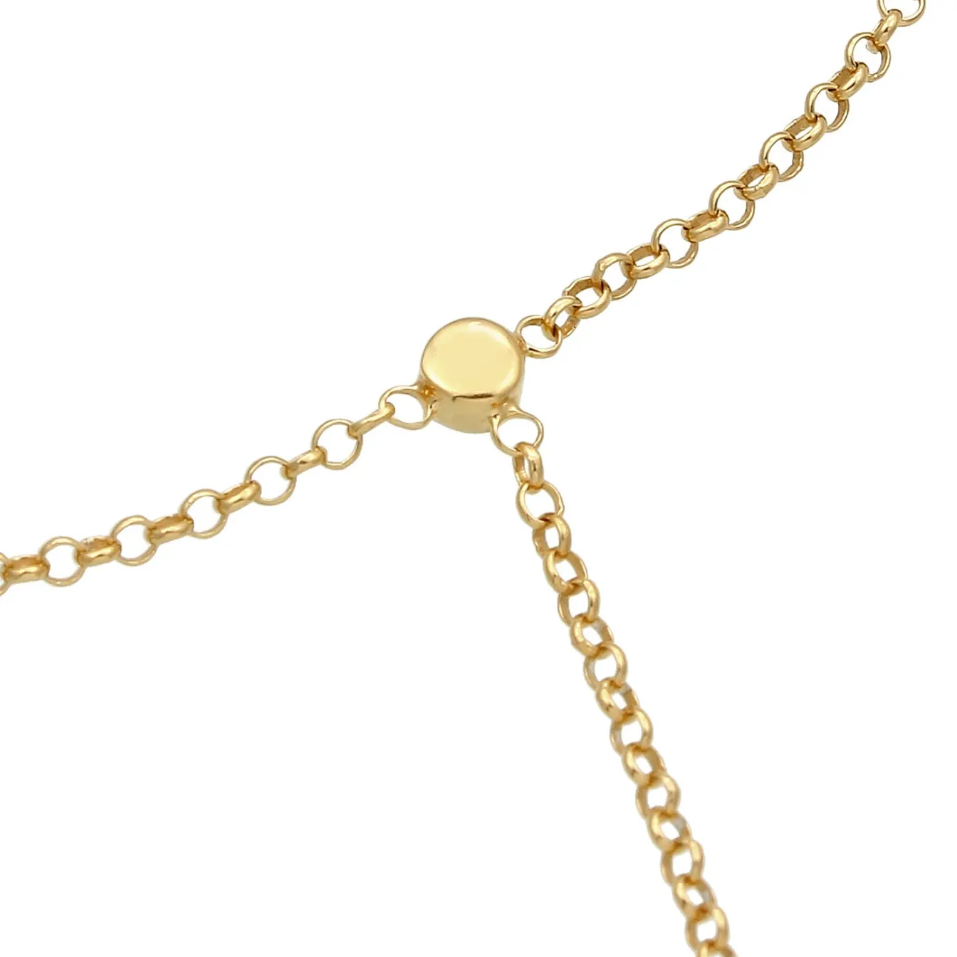 Elli "Armband Handchain | Kristall (Weiß)< Roségold|Armbänder