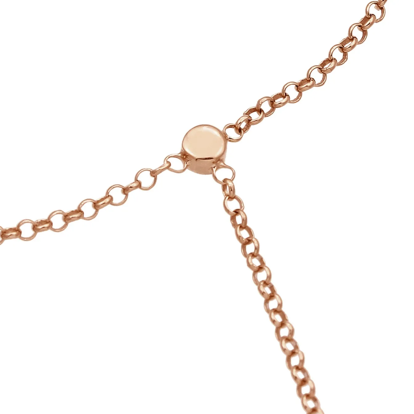 Elli "Armband Handchain | Kristall (Weiß)< Roségold|Armbänder