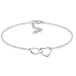 Elli "Armband Herz | Diamant ( Weiß, 0,015 ct )< Vergoldet|Silber