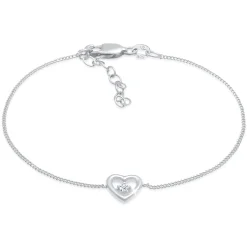 Elli "Armband Herz | Diamant ( Weiß, 0,03 ct )< Silber|Symbol-schmuck
