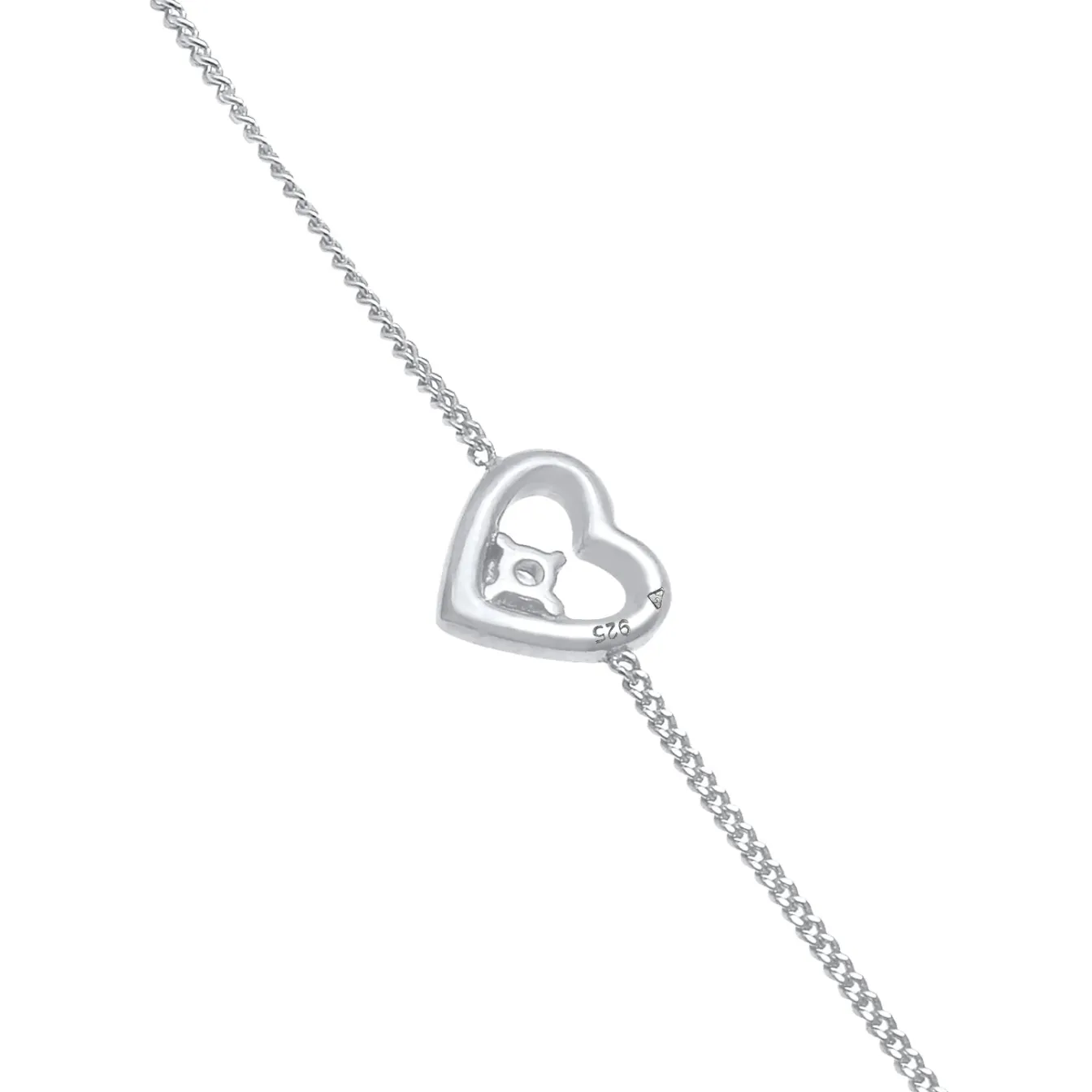 Elli "Armband Herz | Diamant ( Weiß, 0,03 ct )< Silber|Symbol-schmuck