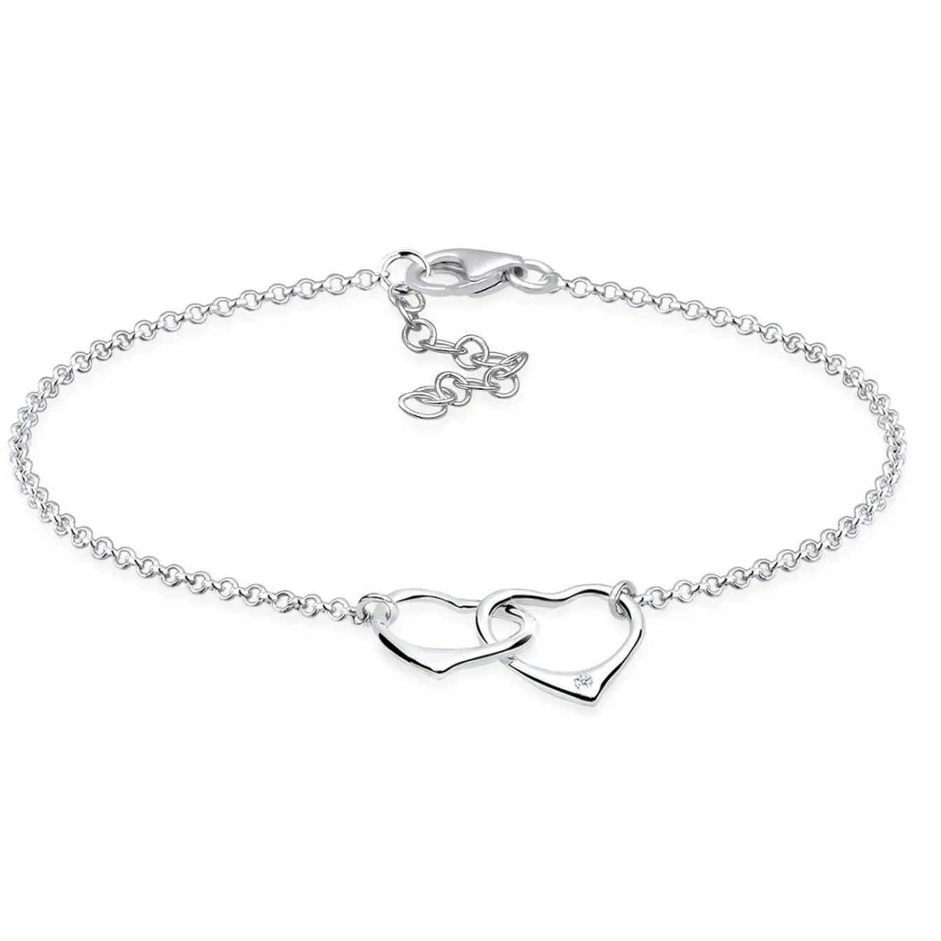 Elli "Armband Herz | Diamant ( Weiß, 0,015 ct )< Roségold|Symbol-schmuck