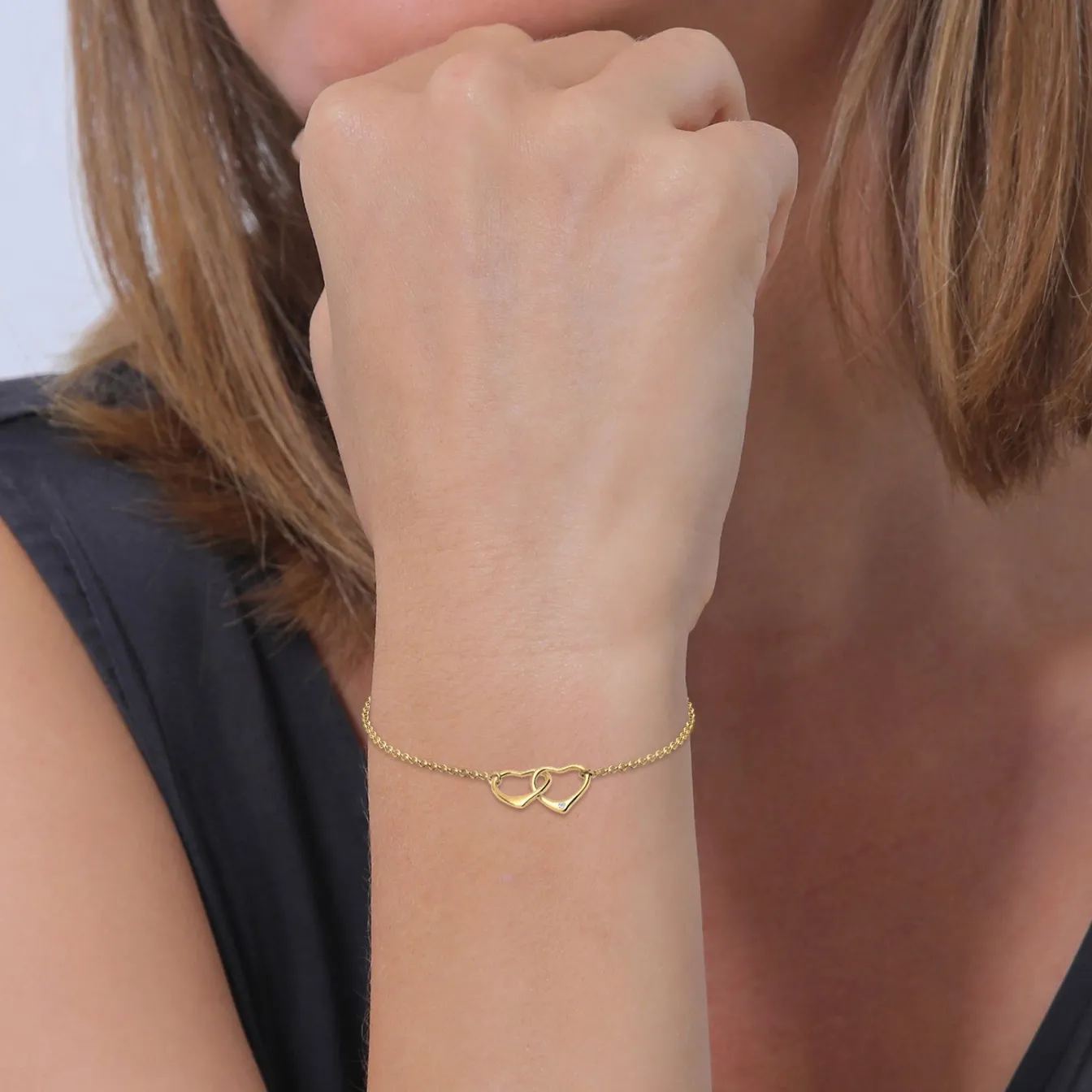 Elli "Armband Herz | Diamant ( Weiß, 0,015 ct )< Roségold|Symbol-schmuck