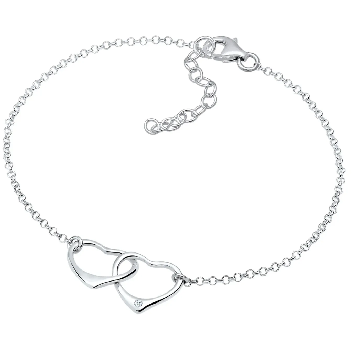 Elli "Armband Herz | Diamant ( Weiß, 0,015 ct )< Roségold|Symbol-schmuck