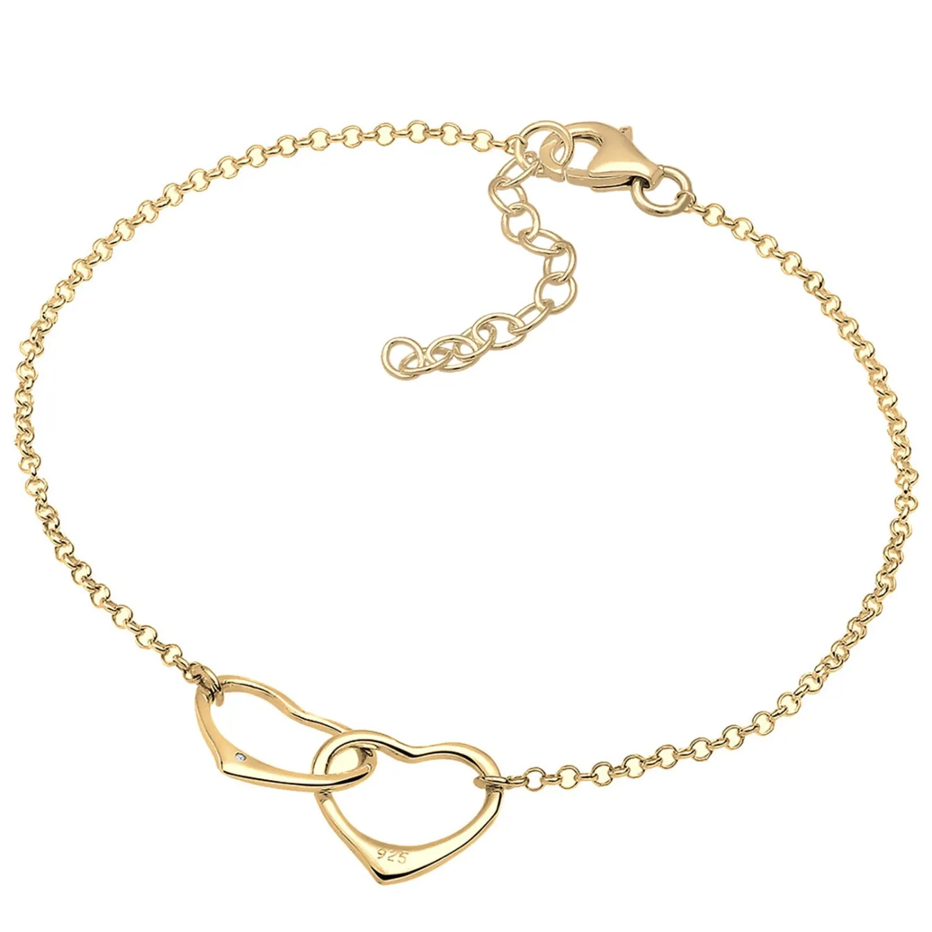 Elli "Armband Herz | Diamant ( Weiß, 0,015 ct )< Roségold|Symbol-schmuck
