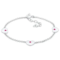 Elli "Armband Herz | Kristall ( Pink )<Kinder Symbol-schmuck|Herz-schmuck