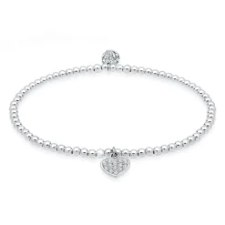 Elli "Armband Herz | Kristall ( Weiß )< Symbol-schmuck|Herz-schmuck