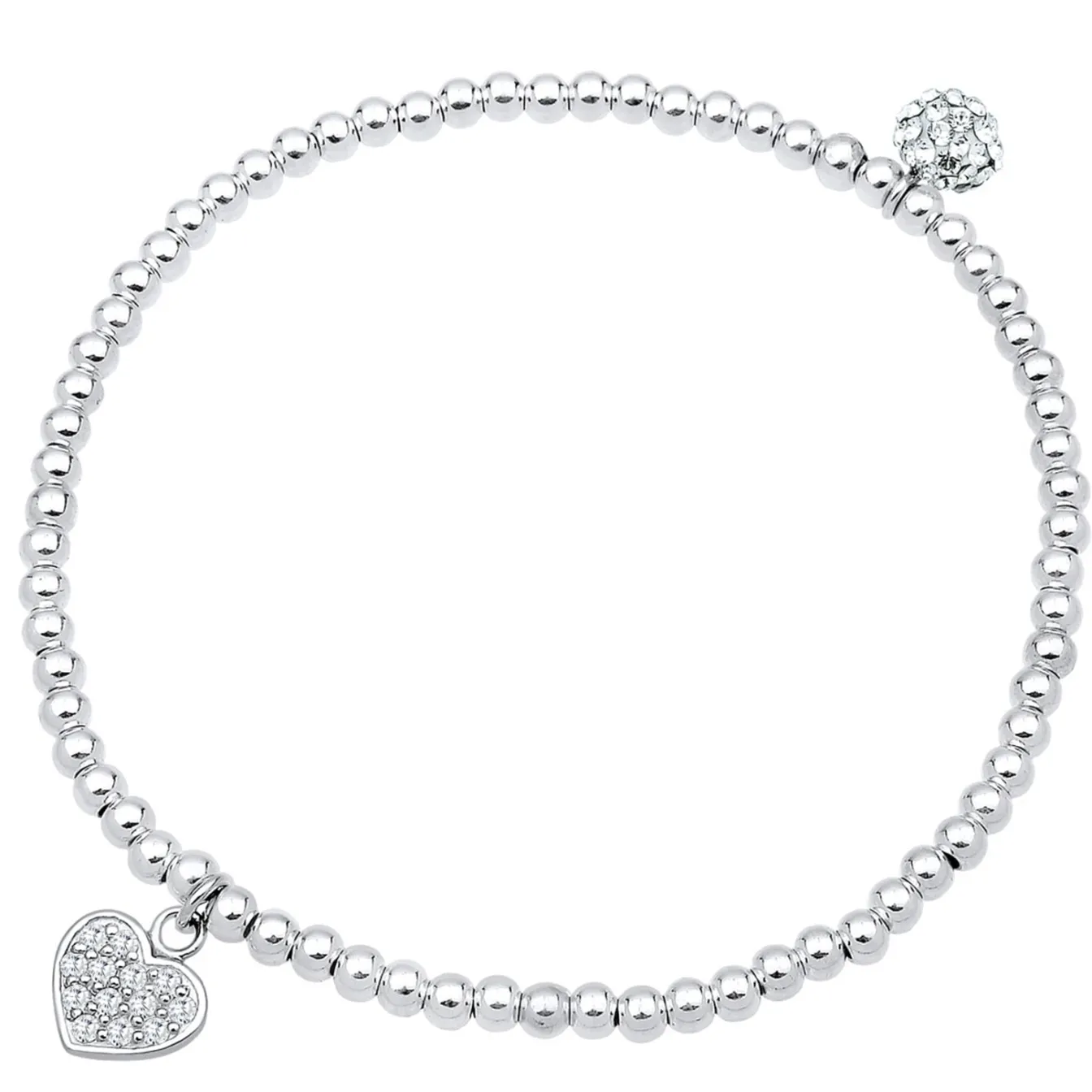 Elli "Armband Herz | Kristall ( Weiß )< Symbol-schmuck|Herz-schmuck