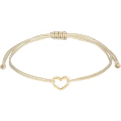 Elli "Armband Herz | Nylon< Vergoldet|Symbol-schmuck
