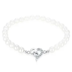 Elli "Armband Herz | Perle & Kristall< Symbol-schmuck|Herz-schmuck