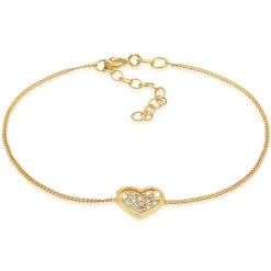 Elli "Armband Herz | Zirkonia ( Weiß )< Symbol-schmuck|Herz-schmuck