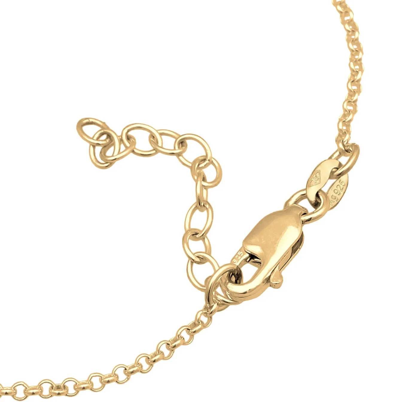Elli "Armband Herz Anhänger | Laborgezüchteter Diamant (Weiß, 0.18)< Vergoldet|Symbol-schmuck
